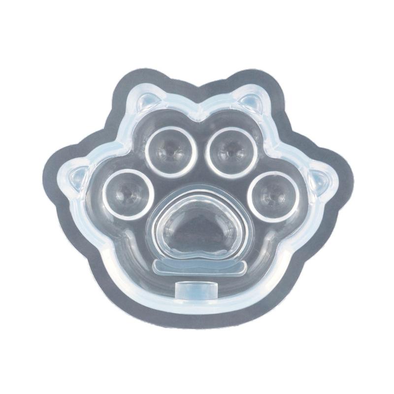 

Cute Cat Paw Resin Shaker Molds Handmade Pendant Decoration Silicone Molds Quicksand Keychain Mold Easy to Clean