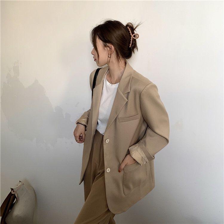 Vår Høst Koreansk versjon Design Loose Sense Minority Senior Hong Women Style Leisure Street