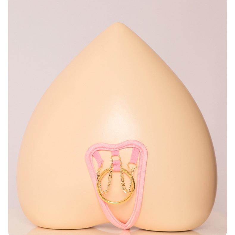 Men's Bedding Sex Products, Special for Sex C-pants Invisible Underwear with Ring Chain Sex Underwear