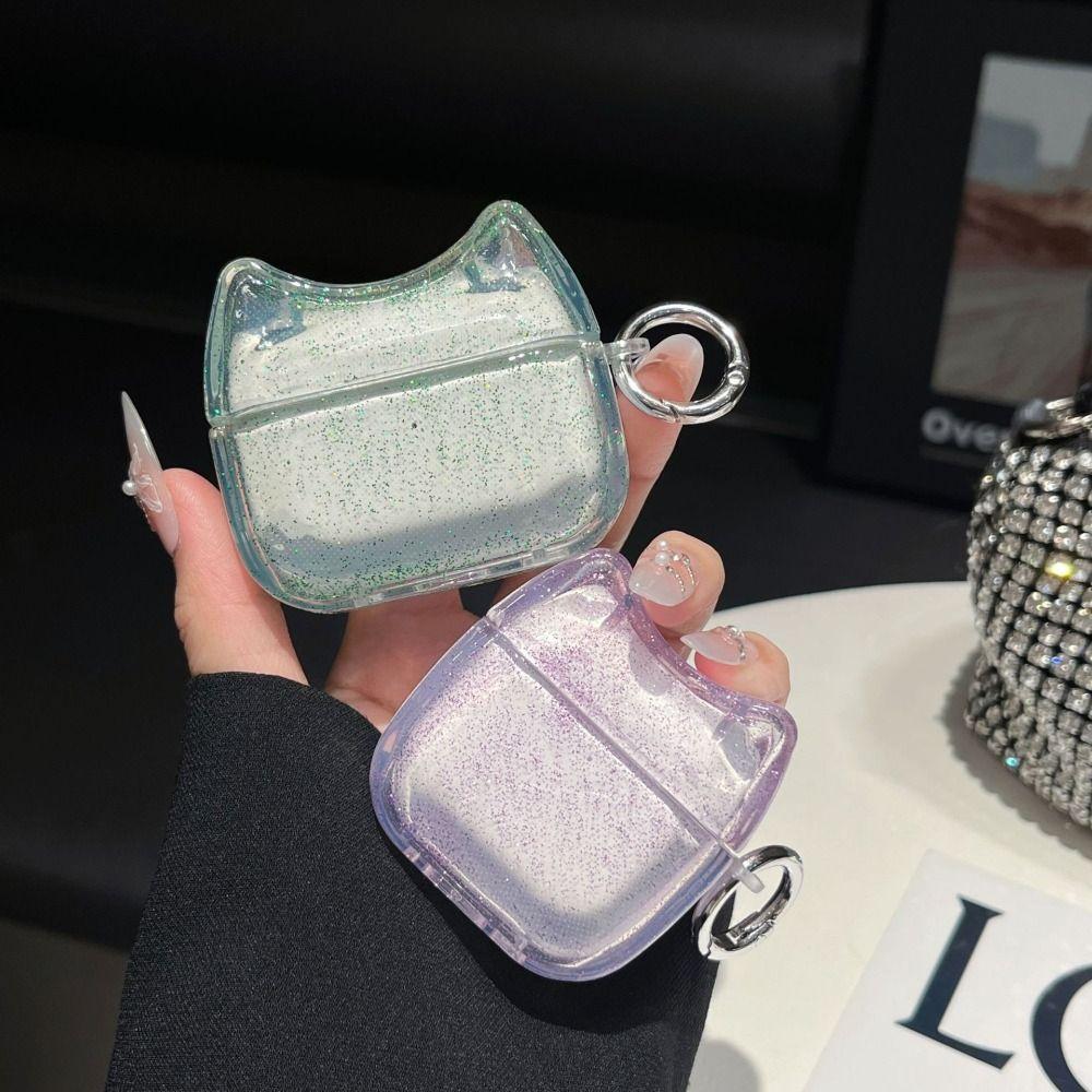 Cute Cat Clear Earphone Case Anti-Fall Charging Box Shell Kawaii Earbuds Cover for Airpods 4