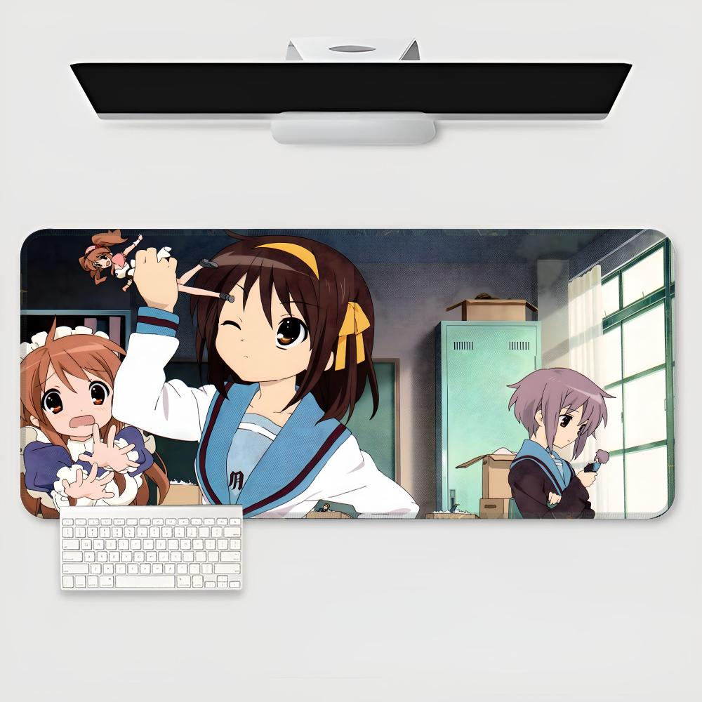 The Melancholy of Haruhi Suzumiya Mouse Pad game teclado XXL Mouse Pad Large Computer Laptop Non-slip Keyboard Desk Mat Mousepad