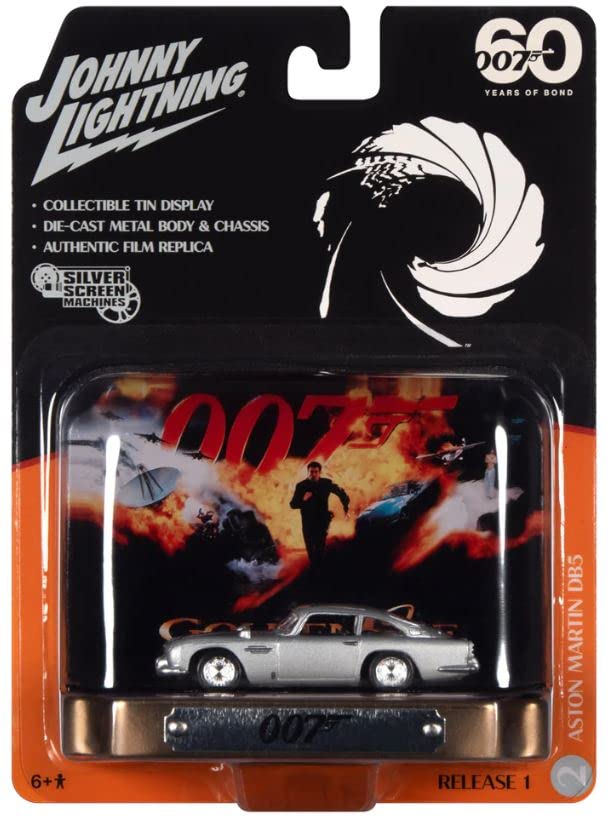 Johnny Lightning 1/64 James Bond Aston Martin DB5 Silver “007 GoldenEye” JLSP306