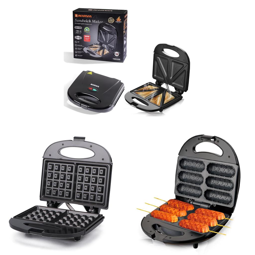 Breakfast Maker Electric Sandwich Toaster With Deli Tray For Family Use