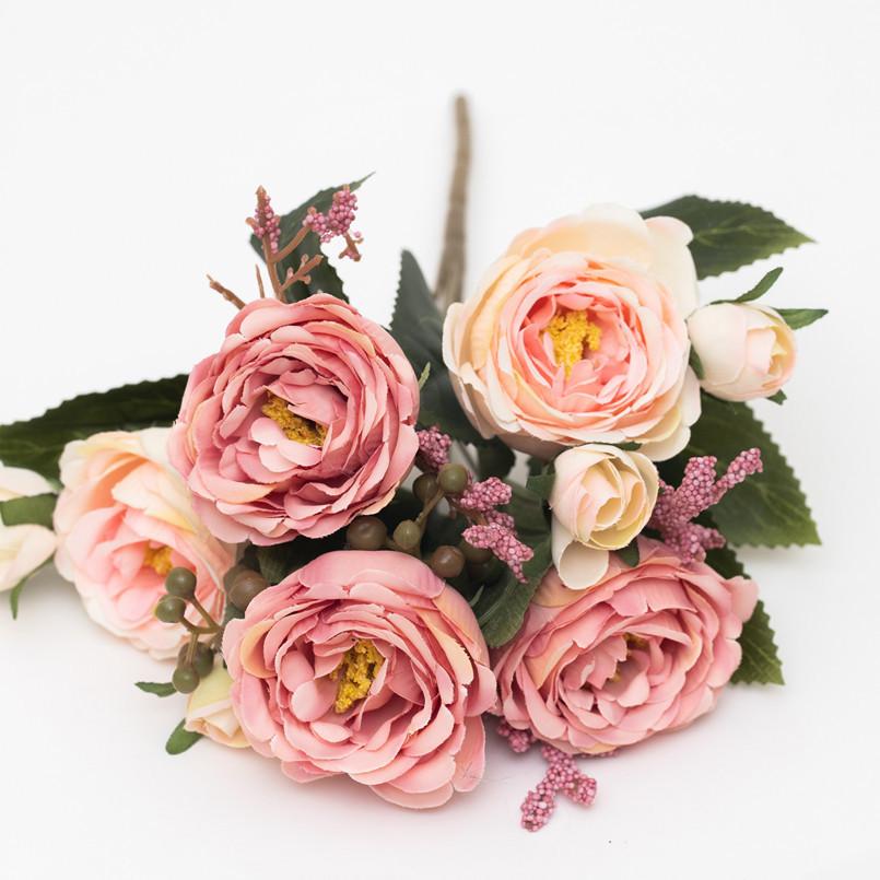 

Artificial Flower Silk Peony rose Home Vase Outdoor garden Festival Table Decora DIY Gifts Wedding bridal bouquet Hot sale Props 1pc