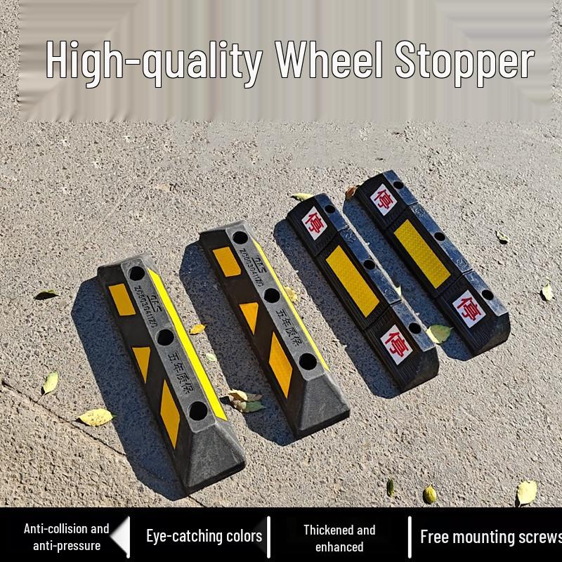 Rubber and Plastic Wheel Chock for Garage