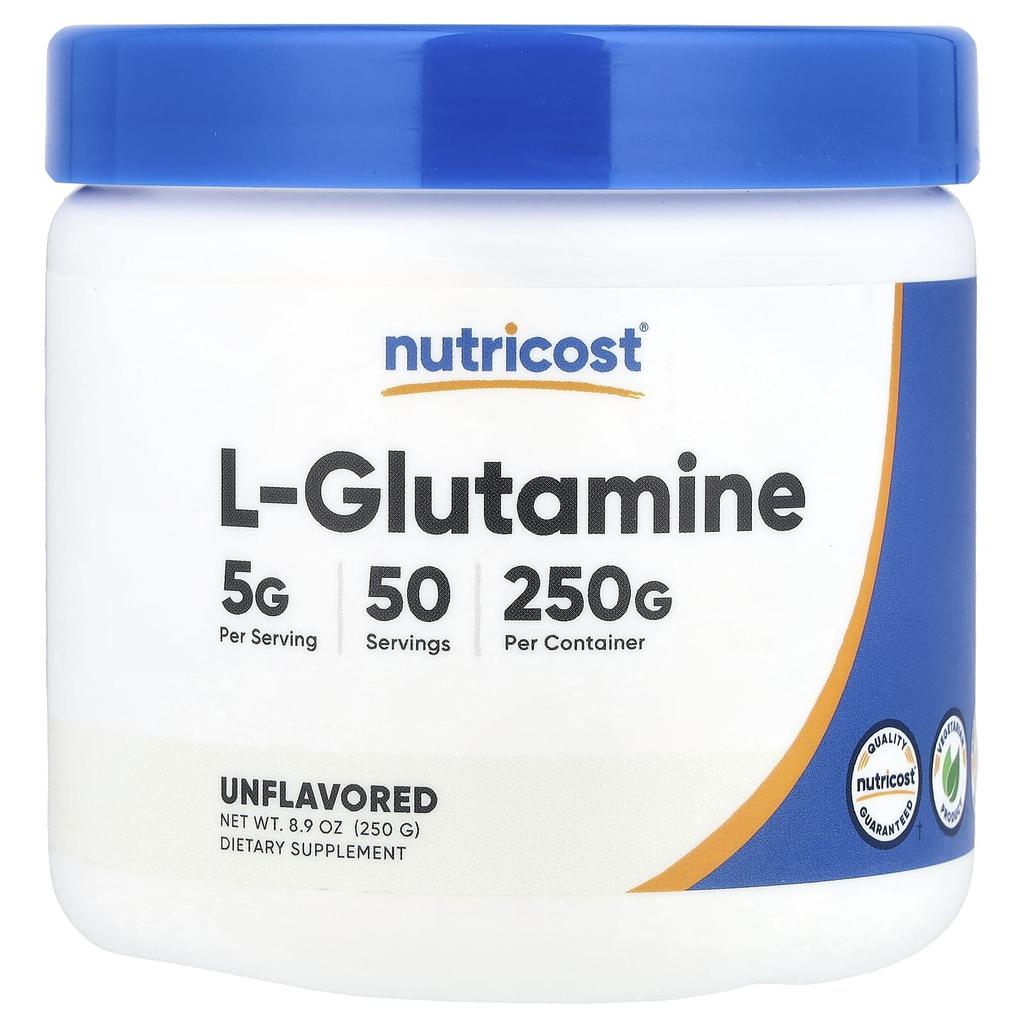 Nutricost, L-Glutamine, Unflavored, 250g (8.9oz)