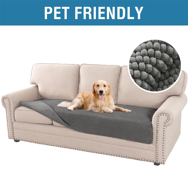 

Плюшевый чехол для кровати собаки из синели, толстый, мягкий, 1/2/3-местный, чехол для подушки, дивана, нескользящее полотенце для дивана, защита мебели для питомца S (27.5x27.5in)