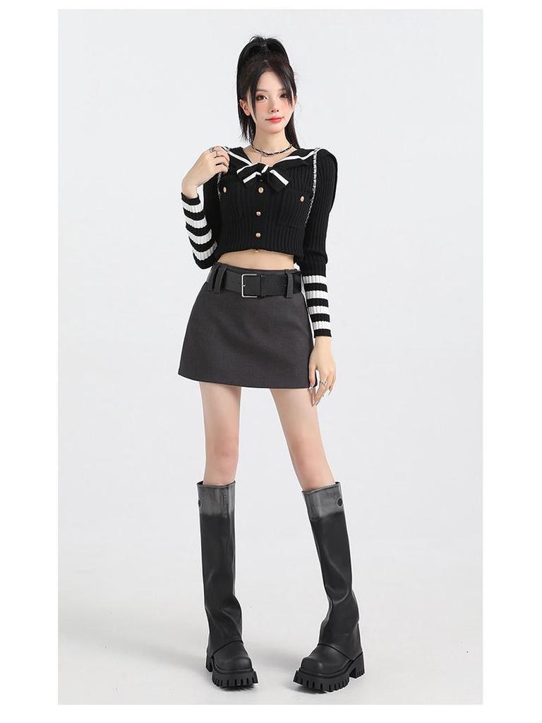 Korean Style Low Waist Slim Fit Midi Skirt for Women - 2024 Autumn Collection