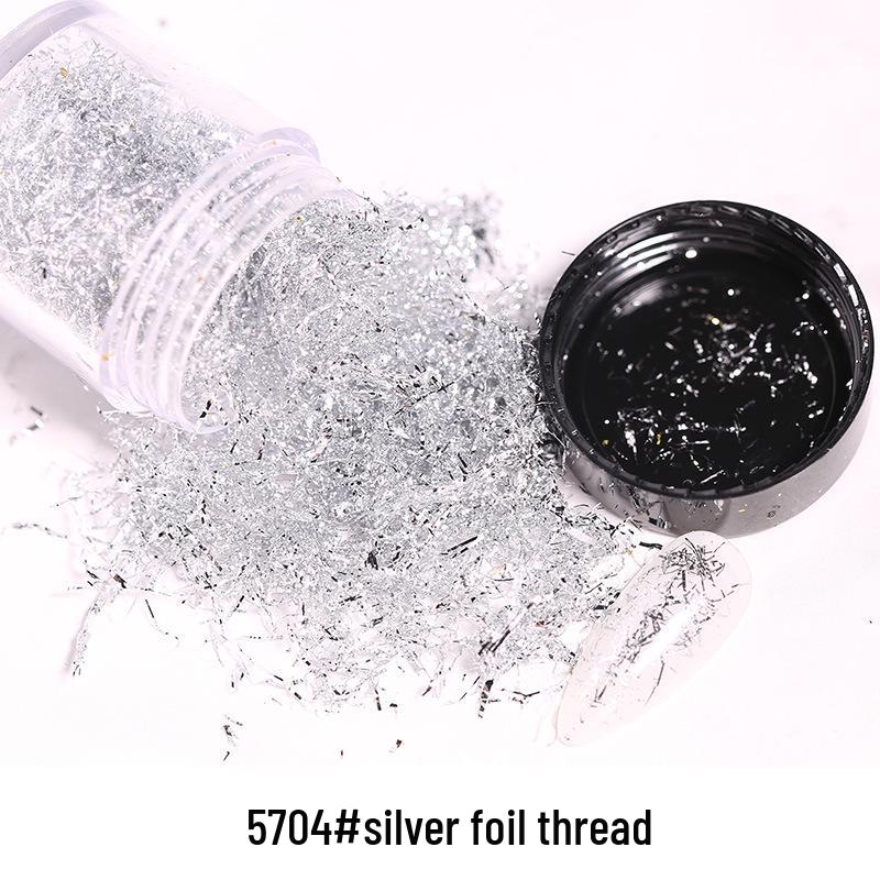 Japanese Gold & Silver Foil Nail Art Flakes: DIY Gel Polish Patches for Photo-therapy and Jewelry Design