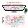 My Melody, Rainbow Themed XXL Mouse Pad - Non-slip Rubber Desk Mat for Gaming and Office Use, Multi-Function Keyboard  0826068a
