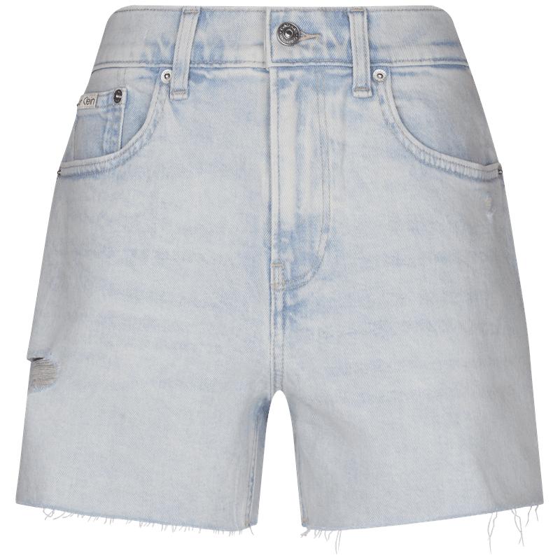 Calvin Klein Jeans Women s High-Waist Ripped Frayed Denim Shorts 25