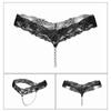 Sexy String-Spitzenunterwäsche für Frauen Ikule Back Bow Höschen G-String T-Back Tanga mit Perlen Höschen K107