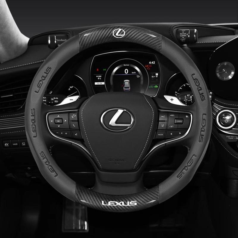 Housse de volant en cuir fibre de carbone pour voiture Pour Lexus F Sport ES200 ES300 RX300 LS500h GS300 IS300 CT200h NX300 UX300 LX570 GX