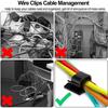 50PCS Clear Adhesive Cable Clips Outdoor Indoor Cable Management Wire Organizer Strong Stick Cord Holder for Under Desk Car