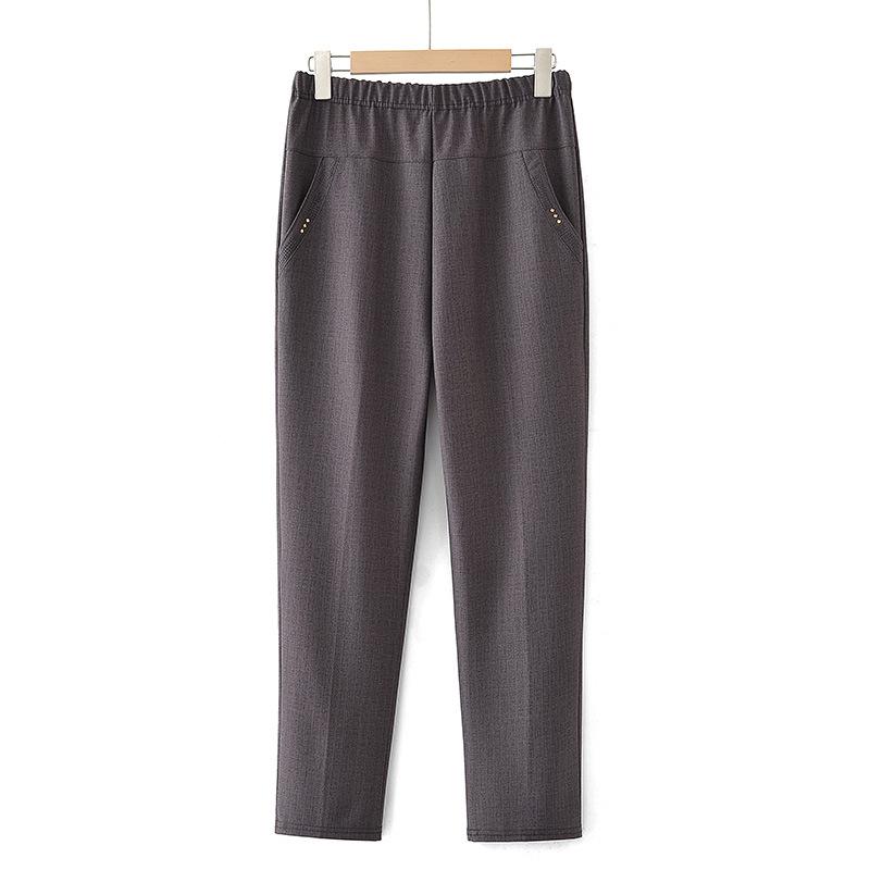 Spring & Fall Women's Straight-Leg Pants for Middle-Aged & Elderly - Mom & Grandma Casual Loose Fit