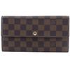Carteira Sarah N61734 Lona Damier Marrom unissex Usada