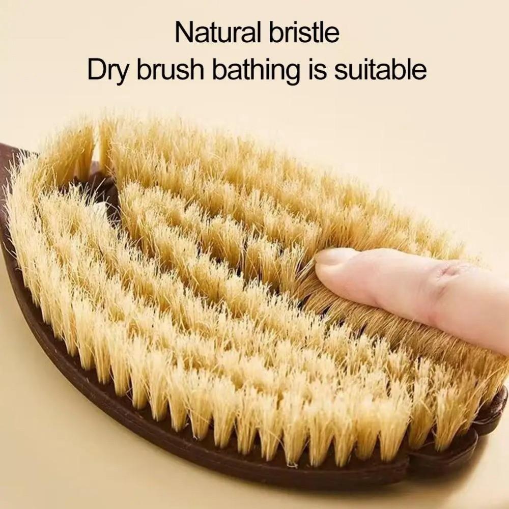 Nuova Spazzola Raschiapelle Naturale Setole Dure Manico Lungo Spazzola per Spazzolatura a Secco Spazzola Doccia Setole Morbide Strumento da Bagno