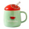 Creative Mugs Ins Fresh Fruit Ceramic Cups Office Home Large Capacity Straw Cups  Souvenir Cups