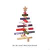 Christmas Tree Statue Wood Figurine Collectible for Home Decor Tabletop Ornament Sculpture