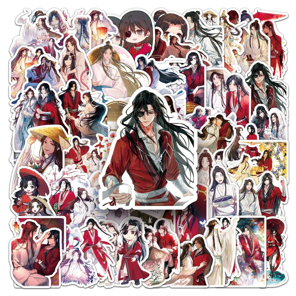 58 Tianguan Blessing Graffiti Stickers Personalized Cartoon National Trend Animation Decoration Water Cup Mobile Waterproof Computer Stickers