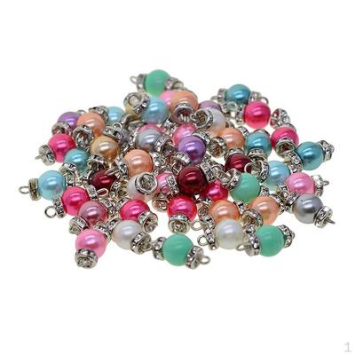 5 Beads Loose Glass Rhinestone Hook Jewelry Making