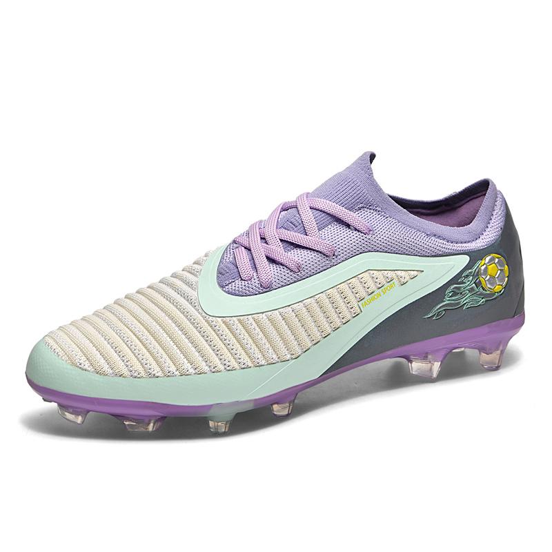 

Men Football Footwear New FG Outdoor Sport Adult Anti Slip Football Boots for Training Five-a-Soccer Shoes for side for Men 35 фіолетовий
