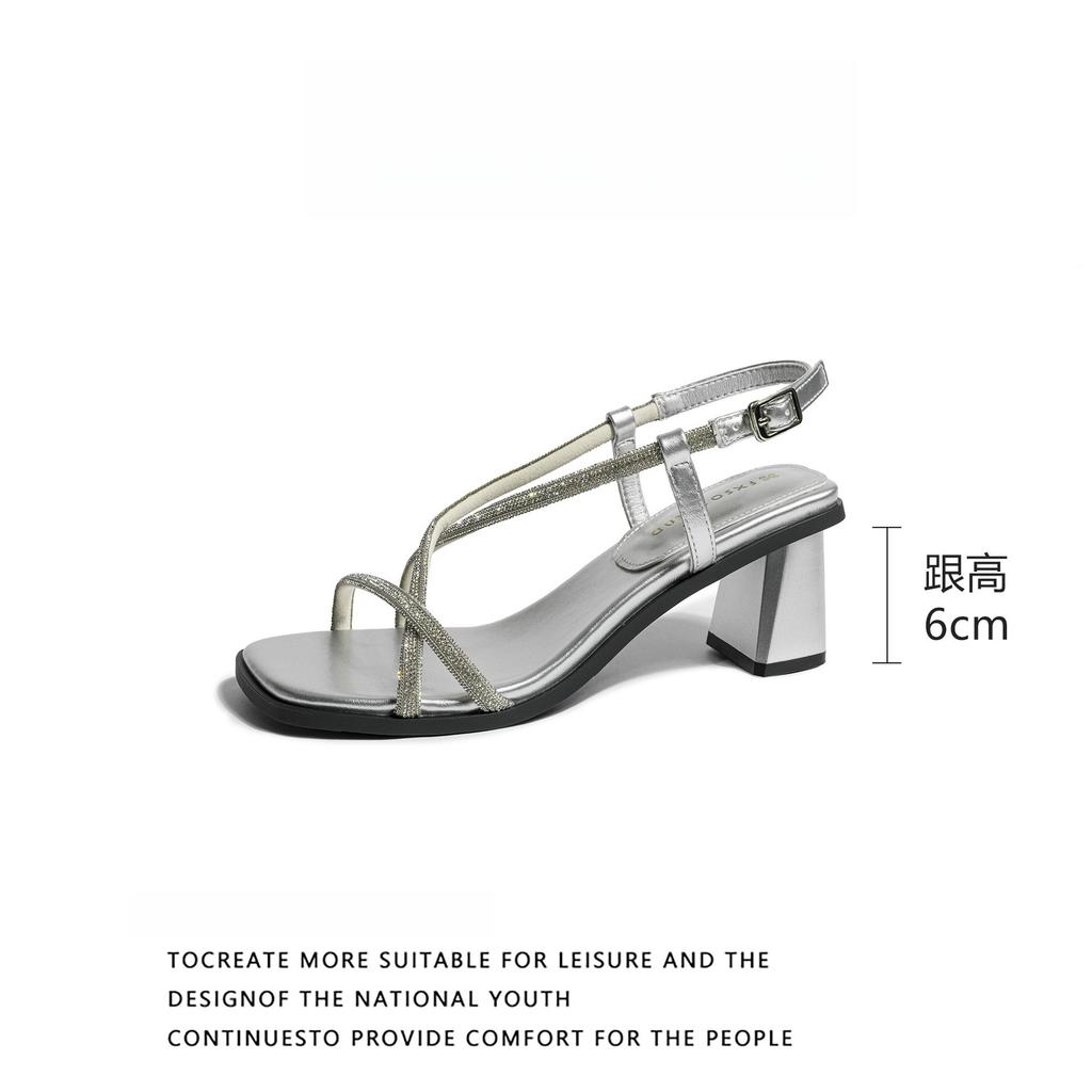 Soft Leather Version~ Sandals Women's Summer 2025 New French High-end Women's Fairy Style Beautiful High Heels