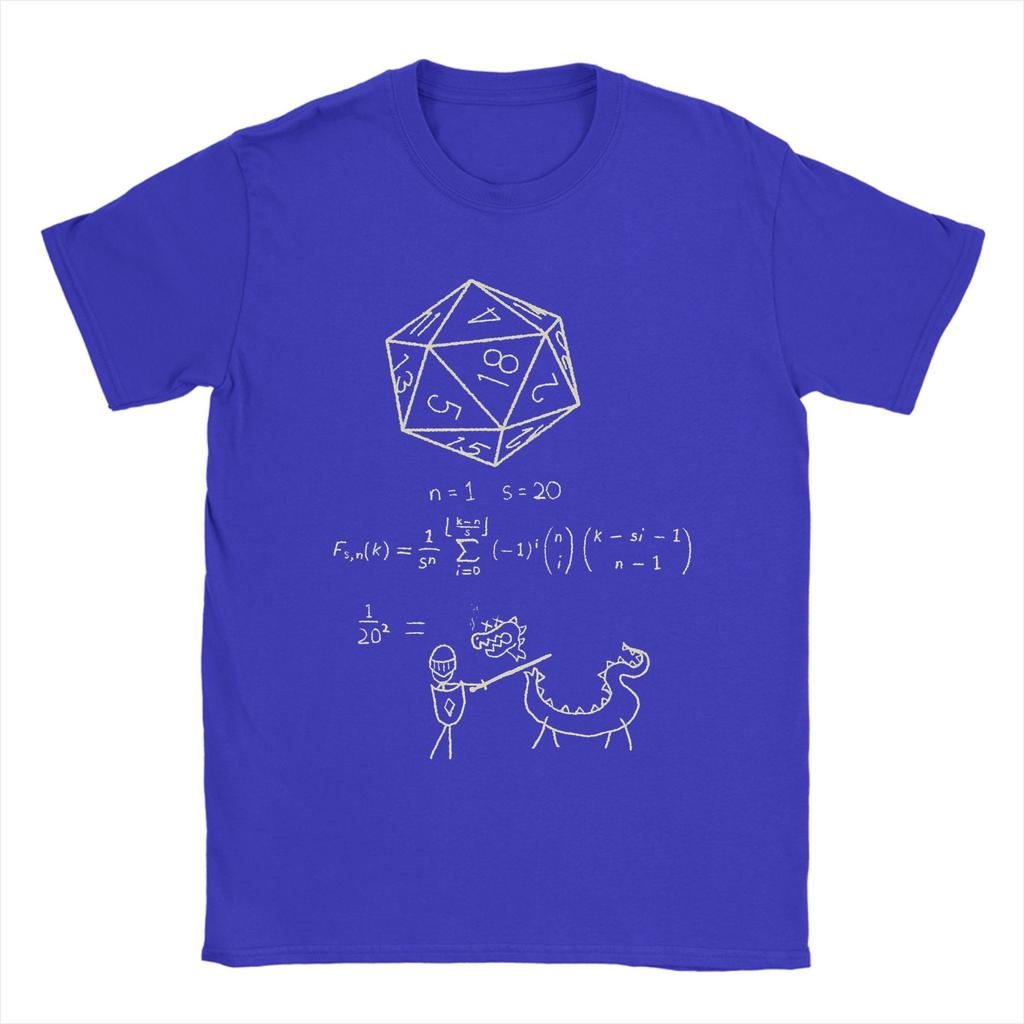 Die Wissenschaft der 20-seitigen Würfel T-Shirt Herren 100% Baumwolle Lustige T-Shirts Dungeon Dragon DnD T-Shirt Kurzarm Tops Erwachsene