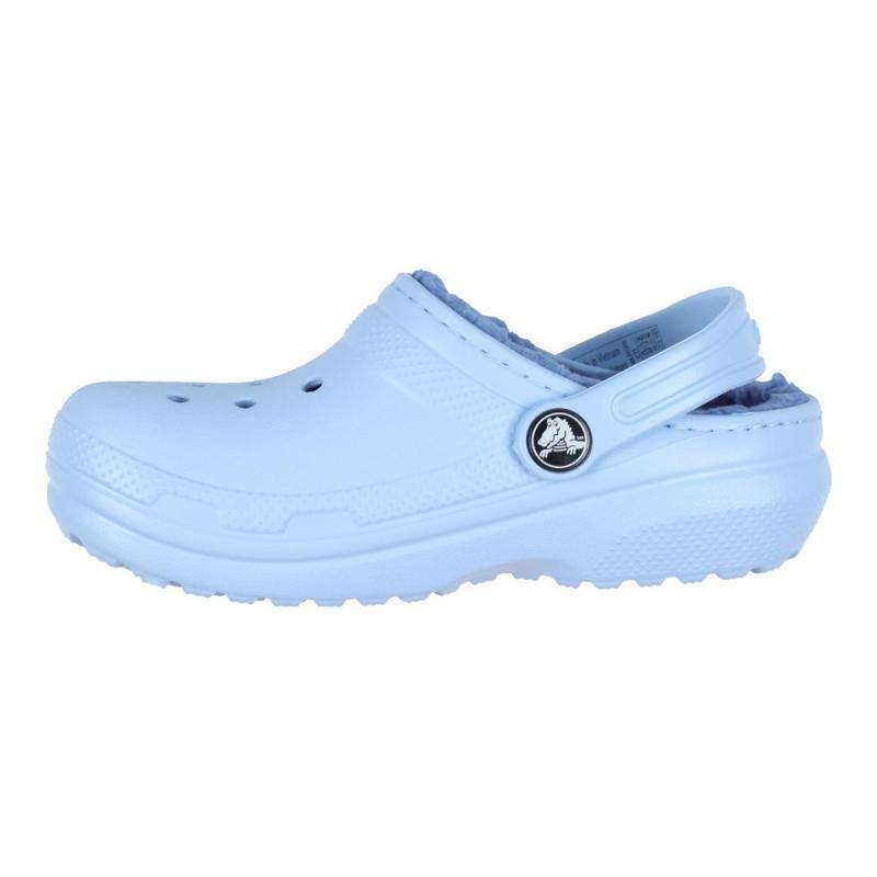 Crocs Classic Lined Clog K Casual Comfort Warm Children's Slippers Blue Stone Children's Style