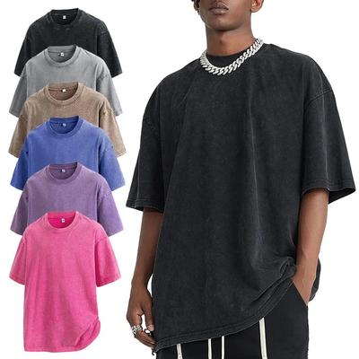 T-shirt da Uomo Vintage Lavate Morbide in Cotone Estate 2025 Multicolore Opzionale Tessuto Resistente Traspirante Casual Quotidiano Streetwear Comfort Comode Magliette Top