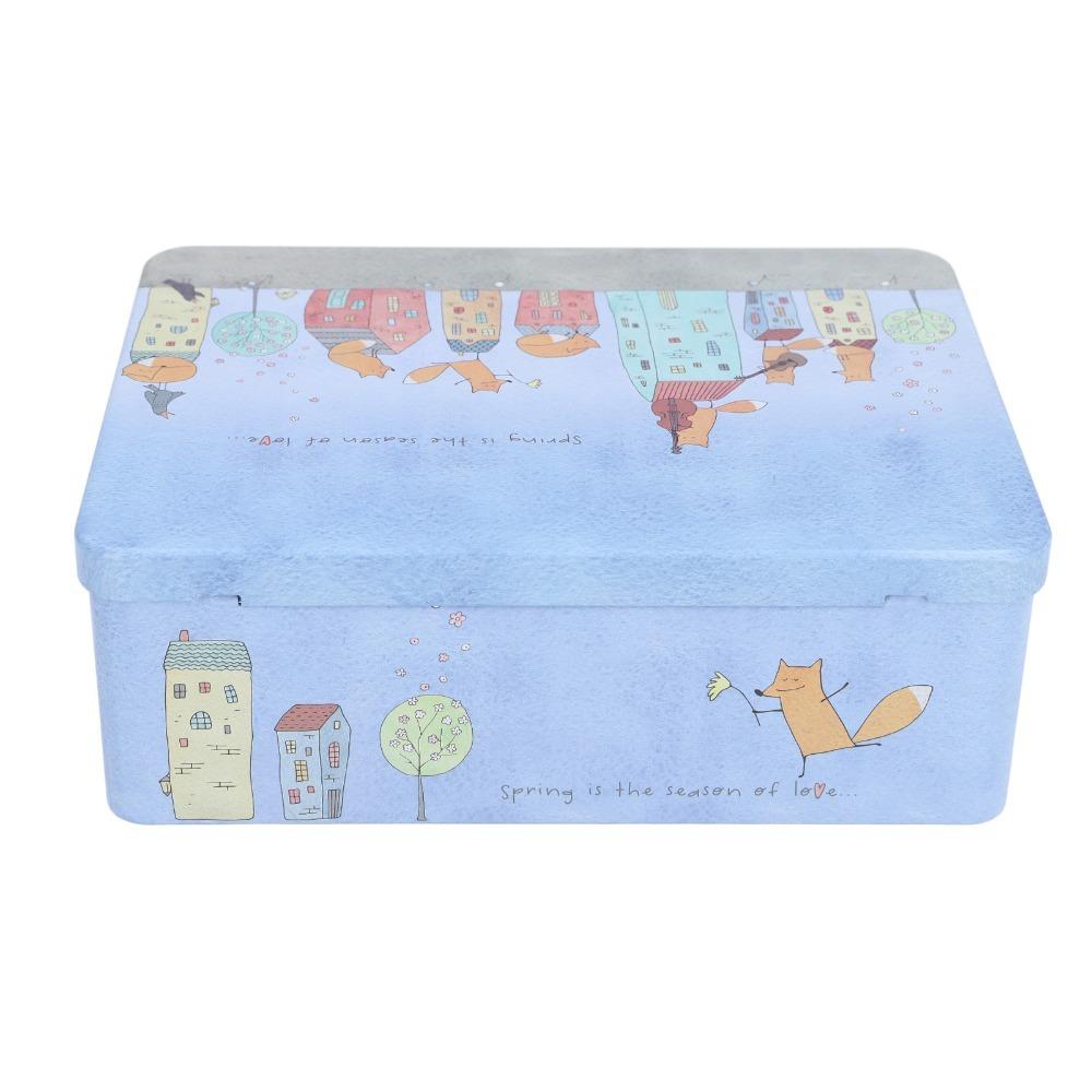 Large Capacity Metal Storage Container Square Storage Box With Lock For Sundries Storage