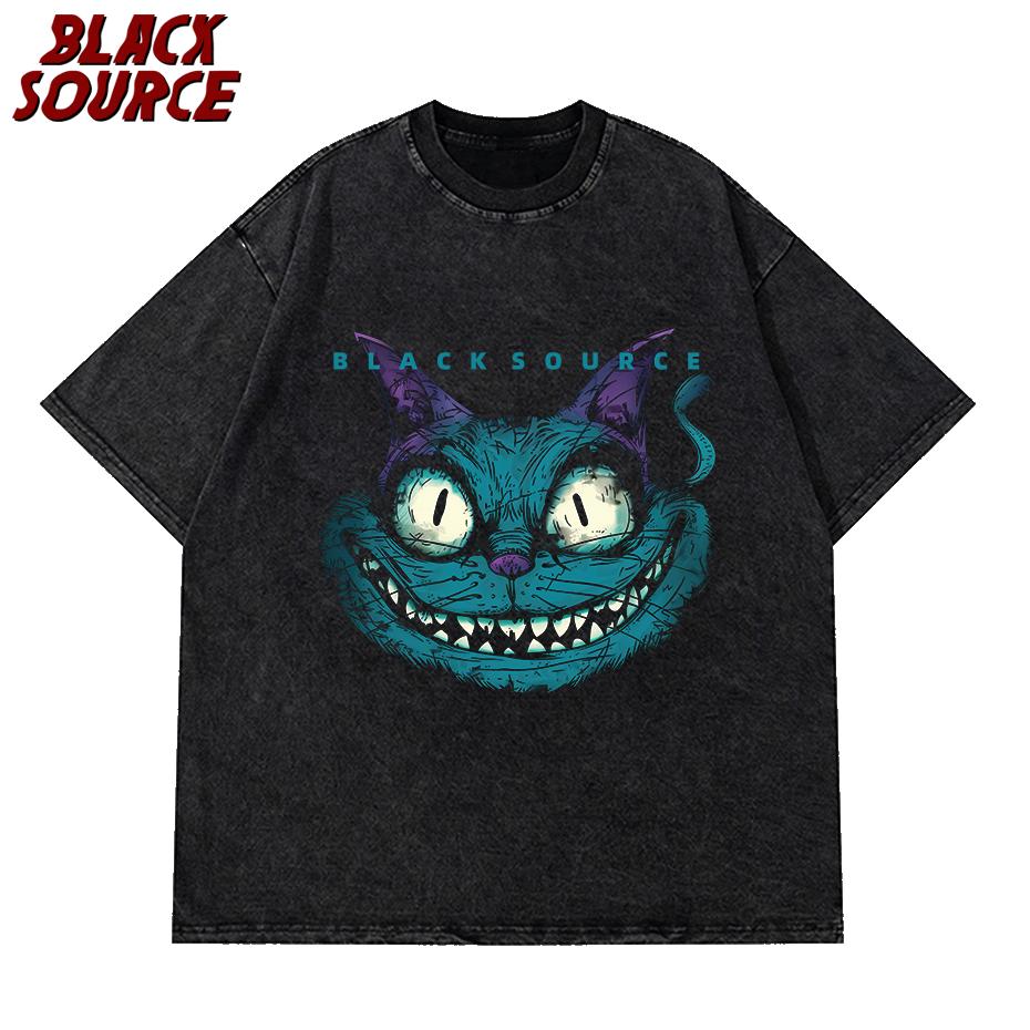 T353 Cat T Shirt Clothes Crazy Short Sleeve Crew Neck Tee Shirt Summer T-Shirt Loose Y2k Top S разноцветный