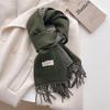 Winter Warm Shawl Elegant Plaid Cashmere Scarf Women Thick Blanket Wrap Pashmina Bufanda Tassel Female Long Foulard