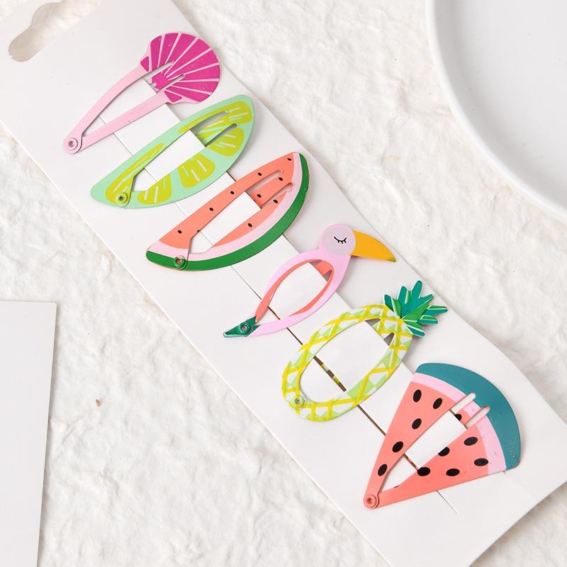 Cute Cartoon Fruit Hairpins Set Children Baby Girls Kid Kawaii Hair Clips Pin Barrettes Accessories Hairgrips Headdress Headwear