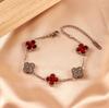 Four-leaf Clover Bracelet - Women's Luxury 18k Gold Plated Sparkling Bracelet