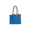 Longchamp Borsa a Tote Le Pliage 28 Manico Lungo Tela e Pelle Donna tote Blu Cobalto 2605089P78