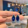 Jewelry Simulation Blue Glass, Earrings, Necklace, Jewelry Set, Stud Earrings 8 * 16 Pendant 15 * 25.