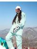 Unisex Winter Waterproof Rabbit Ear Ski Suit: Silver Fox Fleece One-Piece Plus Size Windproof Jacket