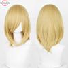 40cm Medium Basic Anime Cosplay Wig Bang Blond  Black White Red Pink Green Brown Gold Blue Heat Resistant Synthetic Hair Wigs