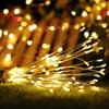 120/200 LED DIY Fireworks LED Fairy String Light  Remote Control Garland for Outdoor Christmas Decoration (not Include Battery)