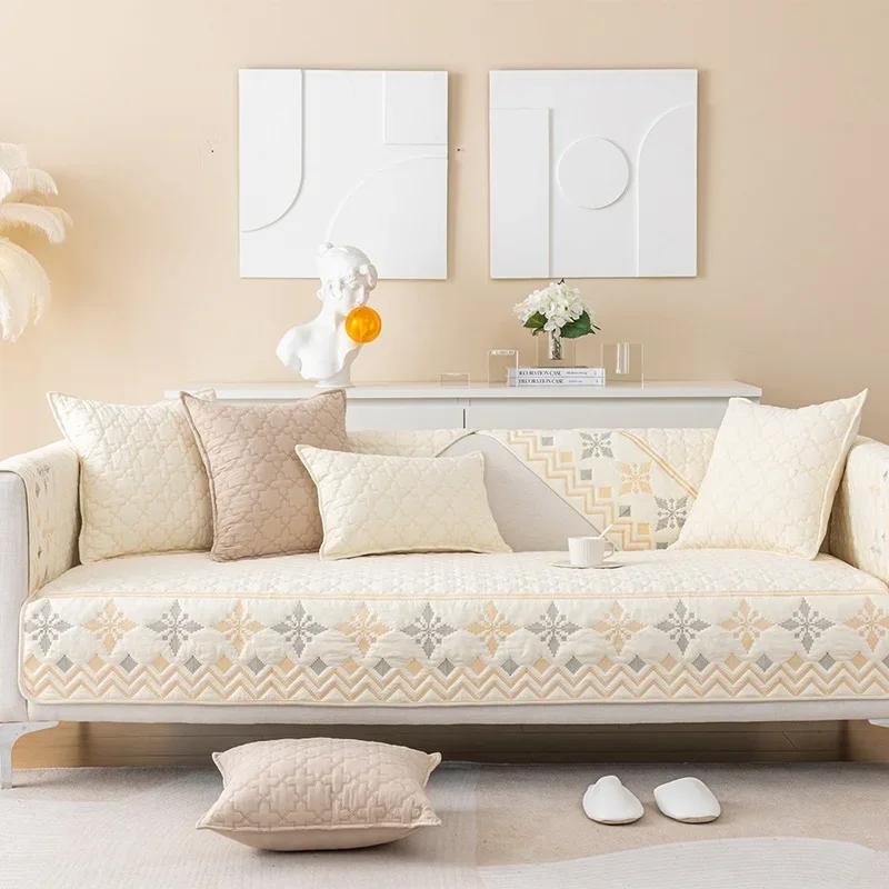 

1 шт. Чехол для дивана из хлопка Bohemia для гостиной, нескользящее полотенце для дивана, универсальное всесезонное полотенце для дивана, домашний декор 45x45 pillowcase 1pc