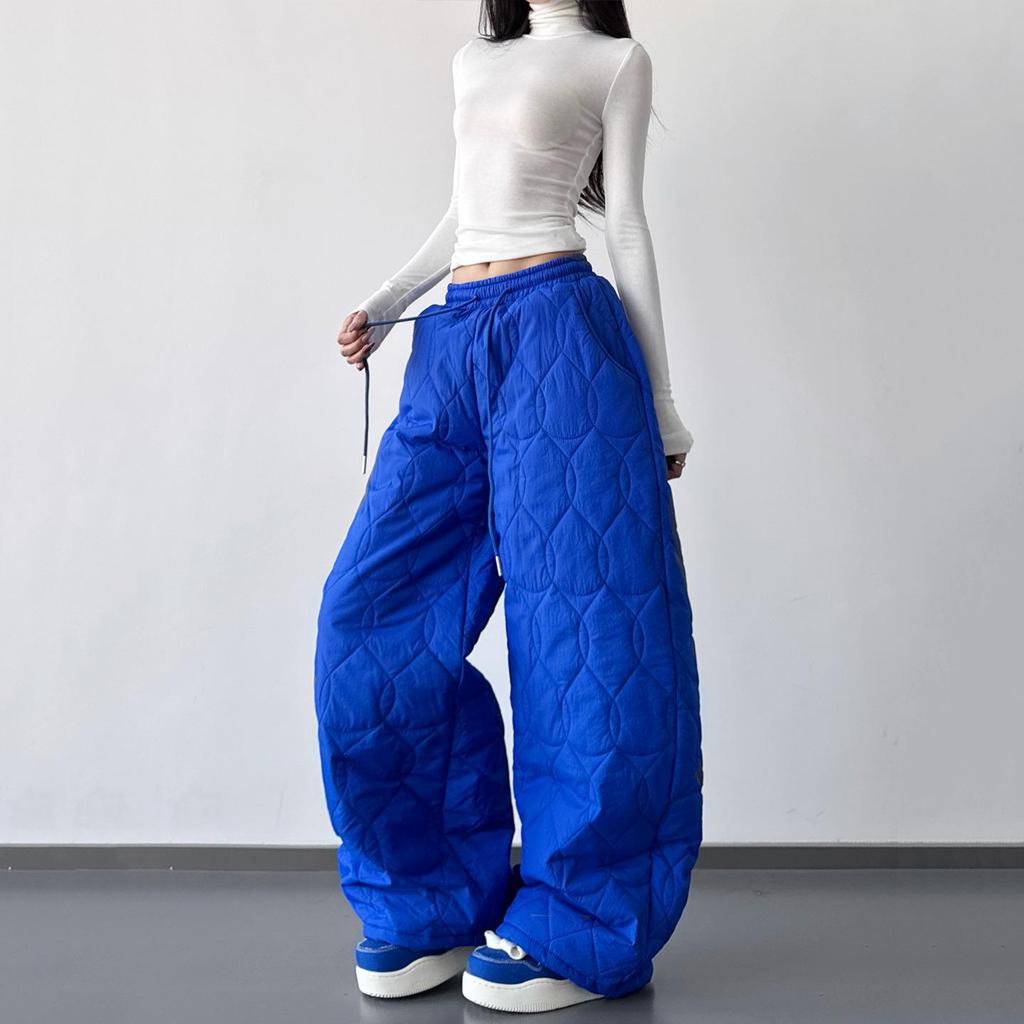 2025 Winter Korean Style Women's Warm Loose Casual Cotton Pants - Versatile, Stitch Detailed, Cold Resistant, Super Stylish.