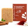The Wellness Shop Sandelholz Safran Entbräunungsseife | Dunkle Flecken, Bräunungsentfernung Hautaufhellung, Peelingseife | Chandan Kesar Handgemachte Duschseife | P