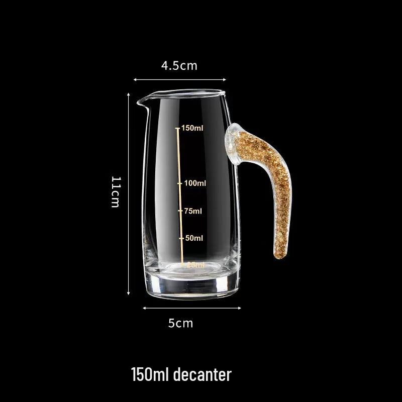 Handmade Gold Leaf Baijiu Decanter with Scale