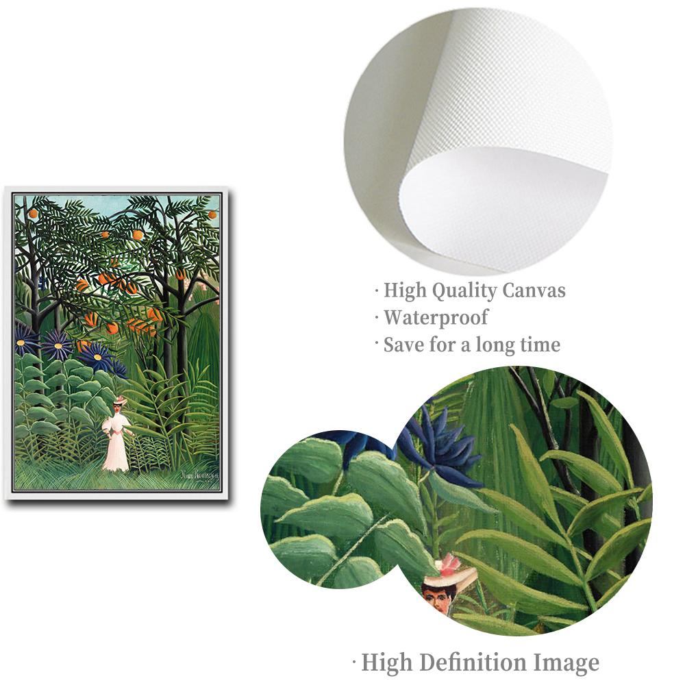 Famous Henri Rousseau Landscape Canvas Painting Modern Forest Posters and Prints Wall Art Picture for Living Room Home Decor