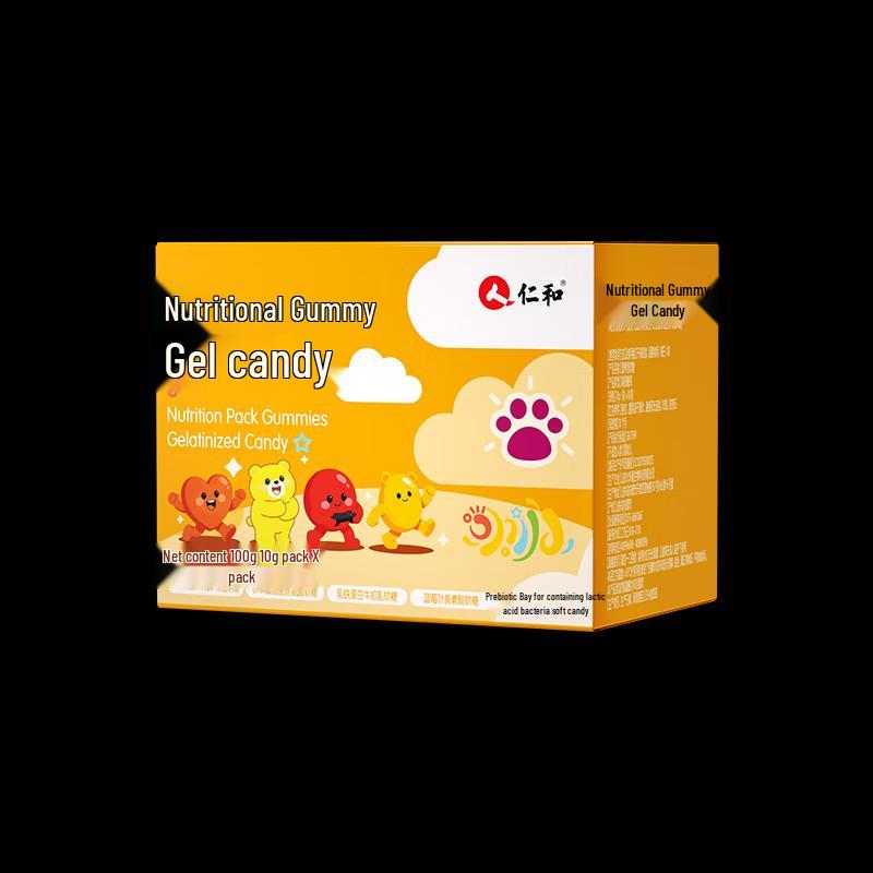 Renhe Kids' Multi-Vitamin Gummies with Calcium, Iron, Zinc, DHA