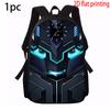 1/2/3/4/5PCS Robot Graphic Backpack Set | Ideal for School & Daily Travel