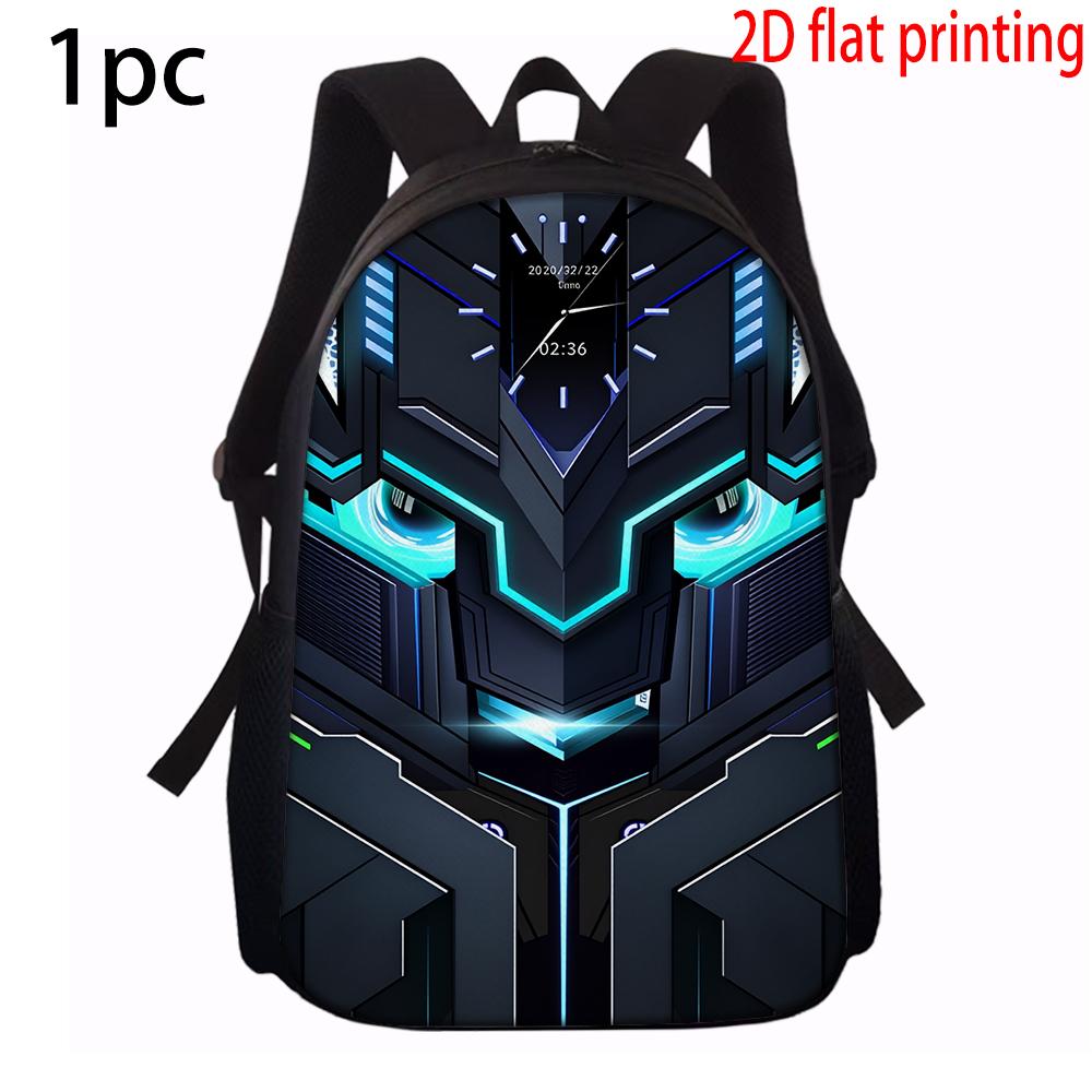 1/2/3/4/5PCS Robot Graphic Backpack Set | Ideal for School & Daily Travel