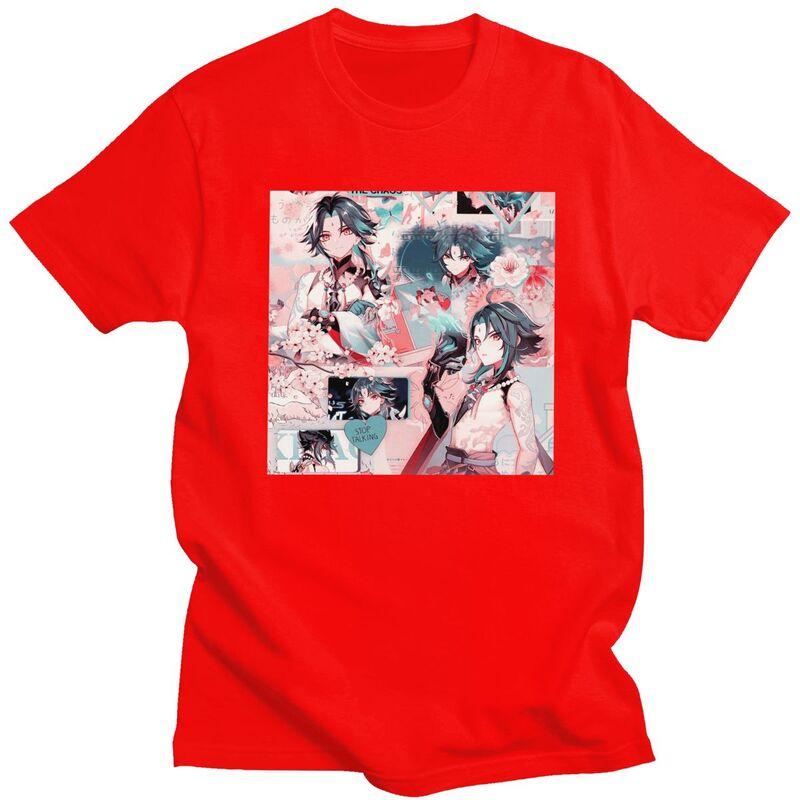 Custom Fashion Xiao Genshin Impact T Shirts Men ShortSleeve Anime Game Tshirts Casual Tee Tops Slim Fit Tshirts Gift
