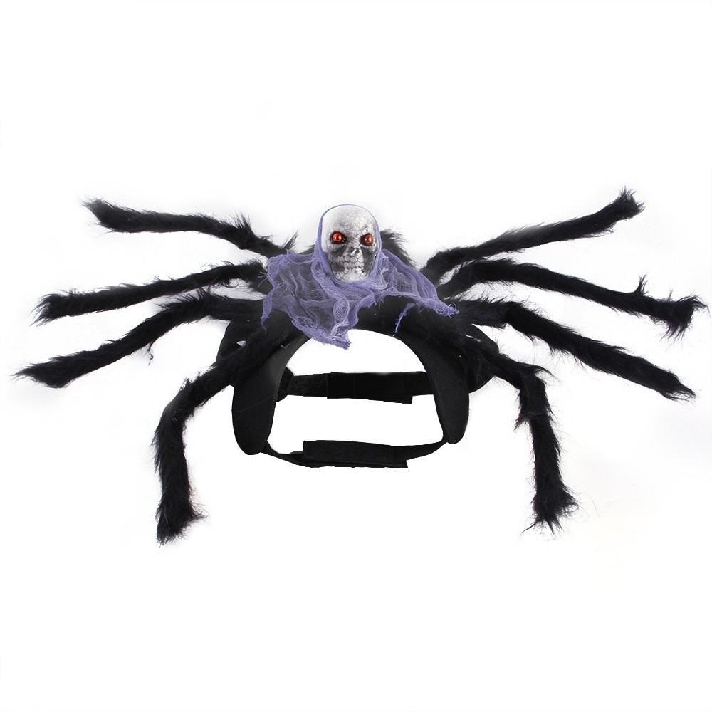 Realistic Cat Spider Outfit Skull Face Design Pet Spider Costume for Prank Prop